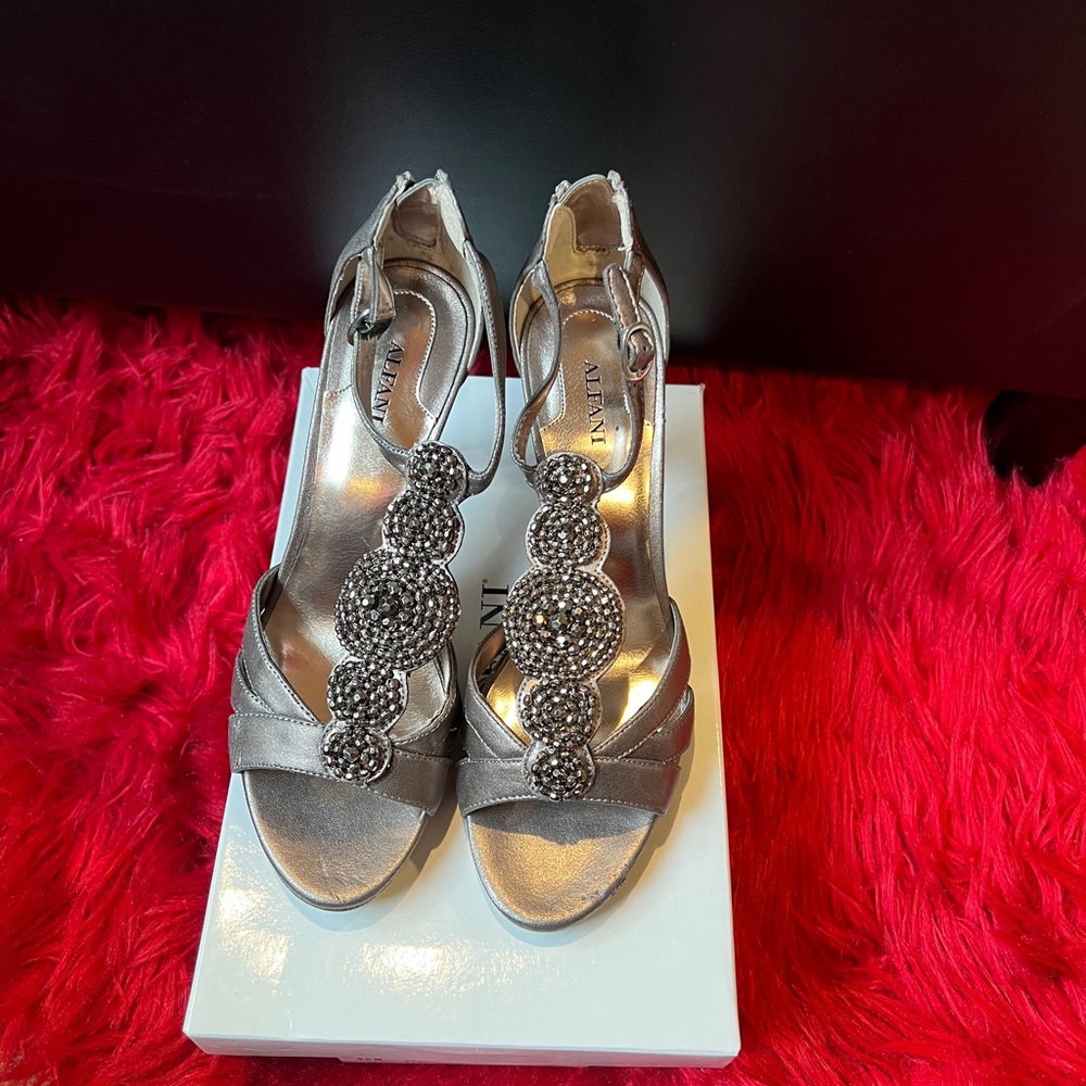 Valentino Silver Embellished Heels